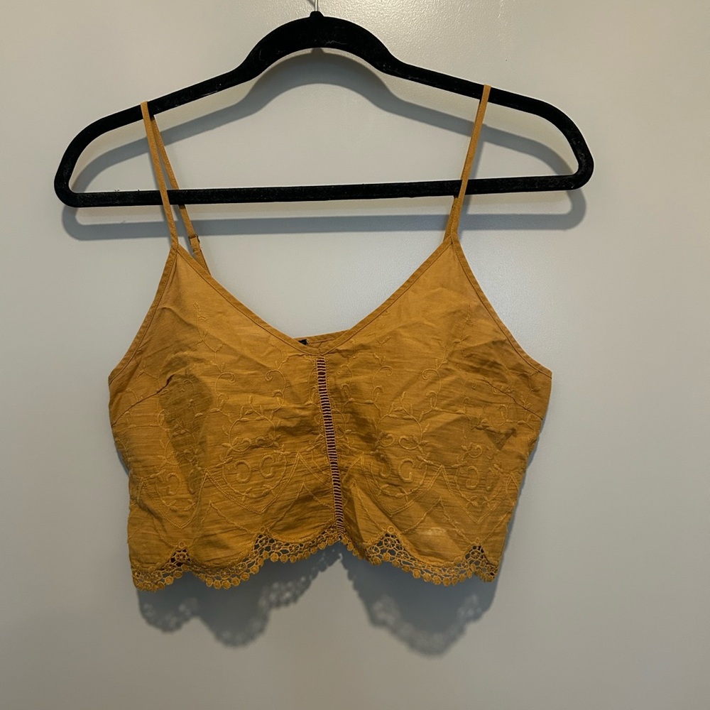 Burnt Orange Bohemian Cropped Top